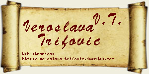 Veroslava Trifović vizit kartica